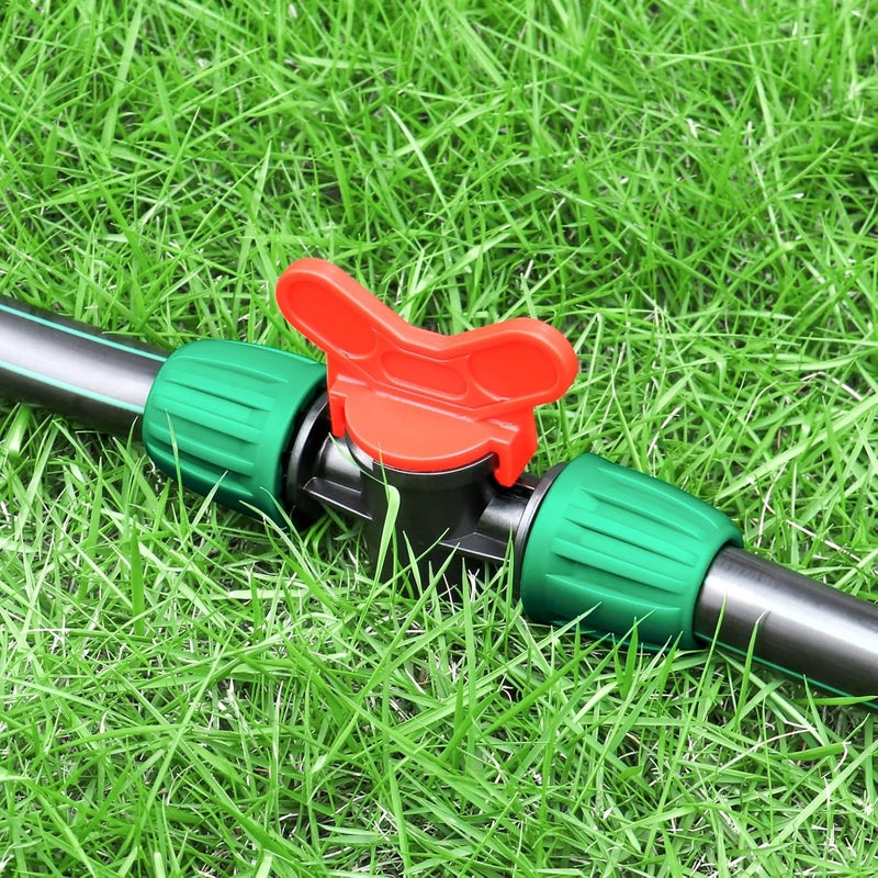 JAYEE 8 Pcs Drip Irrigation Fittings Switch Valve 1/2 Inch, In-Line Barbed Lock Switch Valves For 1/2 Inch Drip Tubing (0.60"-0.63" OD), Shut Off On Valve Drip Line Parts For Garden Sprinkler Systems - Image 5